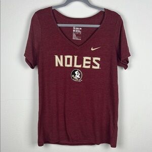 Nike Red and Gold Fitted Short Sleeve Tee Woman’s XL Florida Seminoles